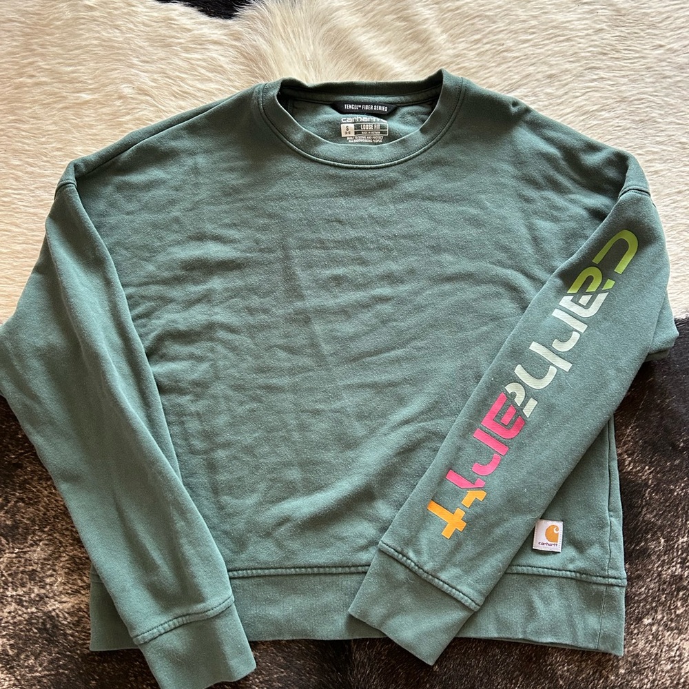 Carhartt Green Crew Neck Sweater - Picture 2 of 3
